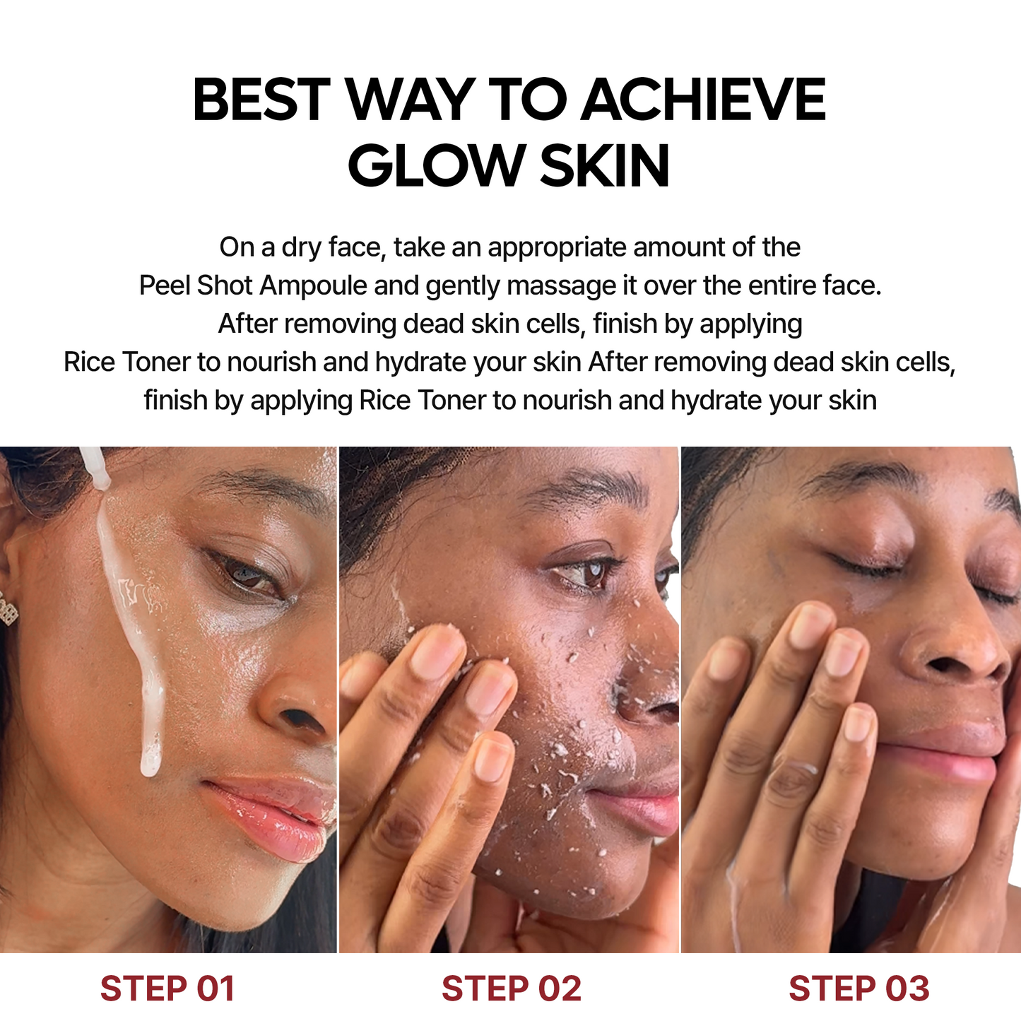 Peel Shot Glow White Rice Line